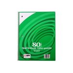 CAHIER SPIRALE QUAD. 4C / 1" 80 PAGES